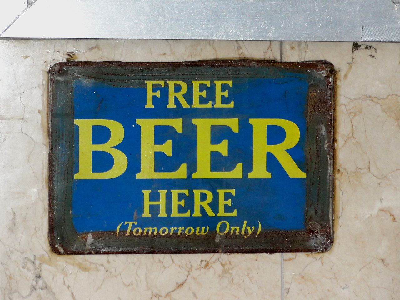 Free Beer Here (tomorrow only)