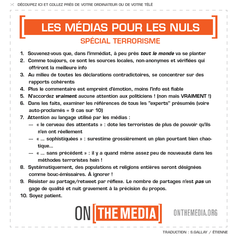 Médias pour les nuls: spécial terrorisme